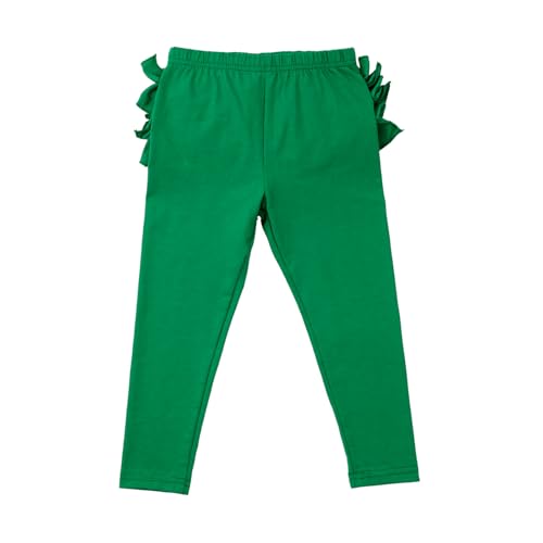Image of HOOLCHEAN Baby Toddler and Little Girls Ruffles Buttocks Leggings Solid Color Pants