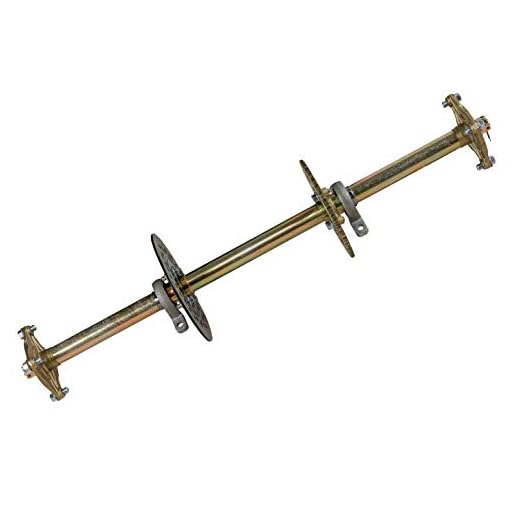 TDPRO 1" x 32" Go Kart Live Axle Kit with Chain Sprocket Brake Disc Pillow Block for Quad Trike Golf Carts