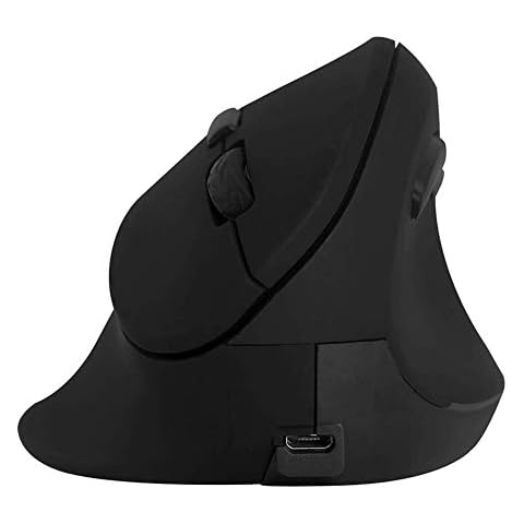 SXBan Wireless Ergonomic Mouse for Large Hands, 2.4G Optical Wireless Vertical Mouse with Adjustable DPI 1000/1200/1600, 5 Buttons for Laptop Desktop PC MacBook - Black Cover