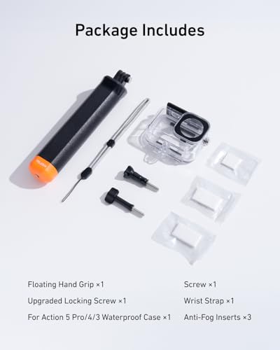 Ensemble coque étanche DJI Action 5 4 3 boîtier plongée 45M