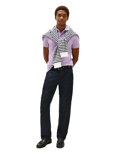 Image of Tommy Hilfiger Men's Short Sleeve Polo Shirts in Slim Fit with Stretch and Organic Pique Cotton