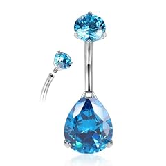 Waterdrop Blue CZ,Silver