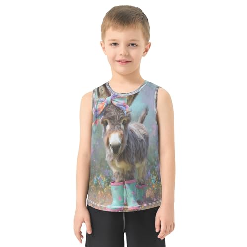 Donkey Boots Pastel Boys Tank Tops Toddler Sleeveless Tank Top Undershirts for Summer,3T2