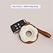 Leather Donut Charm for Handbags, Purses, Totes, Keychains and Cars Handmade with Alran Sully Goatskin (Metal-clasp strap) (Metal-clasp strap)