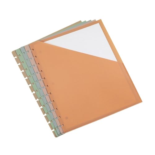 5PCS 11ホールパンチ付きバインド用バインド用バインド補充紙を備えたバインダーディバイダーノート11ホールバインダー仕切りポケットプロフェッショナルページ