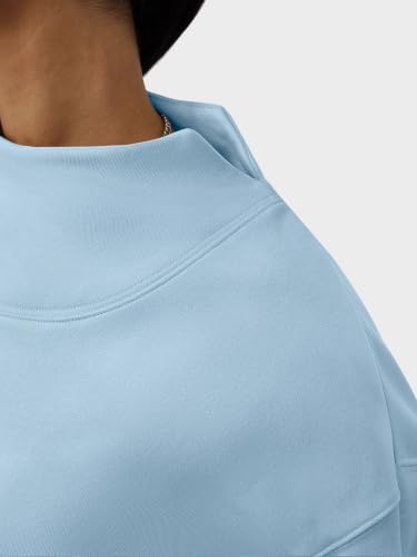 Image of ANRABESS Womens Oversized Sweatshirts Mock Neck Pullover