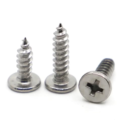 yaoqijie M2 M2.3 M2.6 M3 M3.5 M4 M5 M6 CM A2 304ステンレス鋼 プラスクロス 超極薄フラットウェーハヘッド木ネジ lasting(16mm,M3 20pcs)