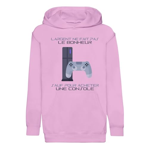 L'argent ne fait pas le bonheur gaming PS hoodie enfant pour exprimer sa passion