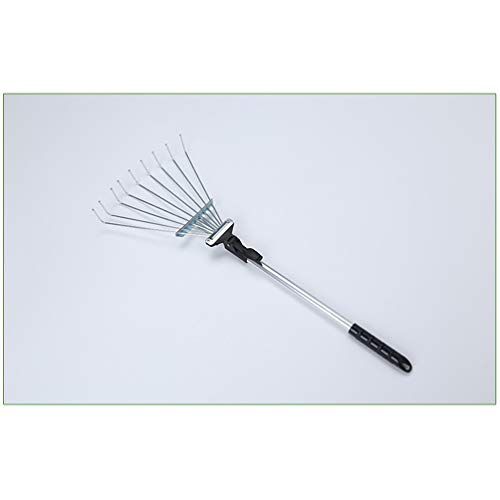 Hemoton Ancinho Ancinhos Ferramentas de Jardim Ancinho Da Folha de Metal Ajustável Telescópica Dobrá