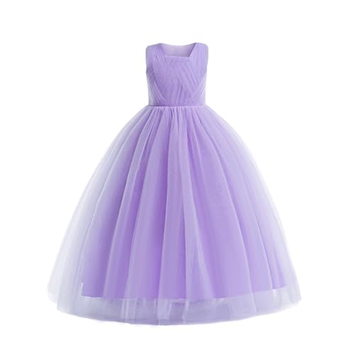 Flower Girls Formal Wedding Dress for Tulle Party Bridesmaid Pageant Princess Kids Birthday Prom Ball Gown