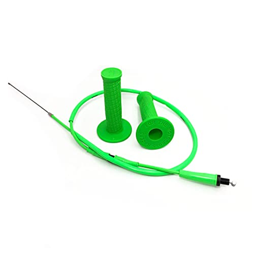 Oudimo 7/8" 22Mm Throttle Twists Grip Cnc Aluminum With Throttle Cable And Handlebar Grip For 50Cc 125Cc 150Cc 250Cc Dirt Bike Motorcycle Accessories (Green, 22Mm) #TOP4