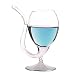 Produktbild 300ml Rotweinglas Transparente Tasse Tasse Mit Eingebautem Trinkrohr Stroh Wasser Tasse Für Home Bar Hotel