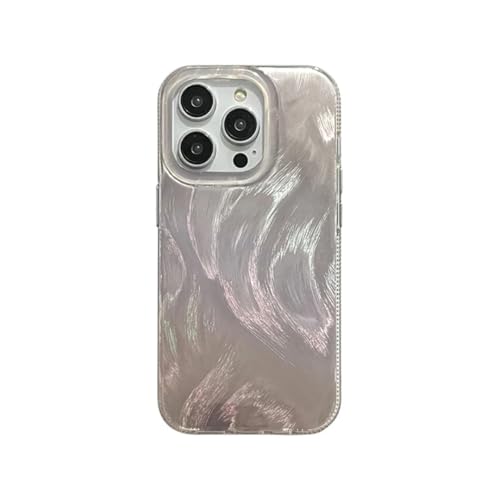Coque iPhone 13 Pro Max argent plaqué à motif laser coloré