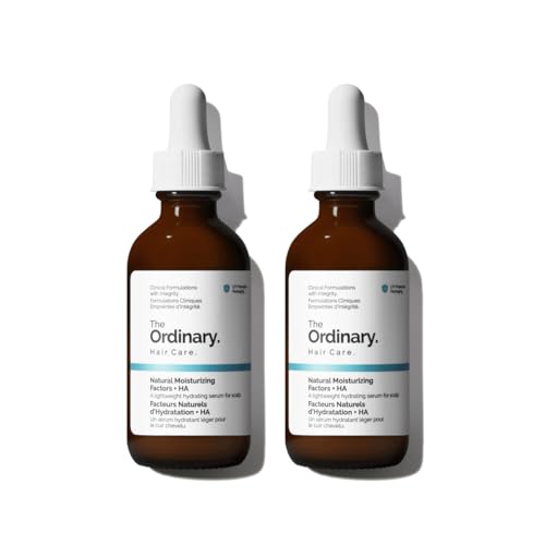 The Ordinary Hair Care Natural Moisturizing Factors + Hyaluronic Acid, Lightweight Hydrating Scalp Serum with Hyaluronic Acid and Squalane, 2 Fl Oz (Pack of 2)