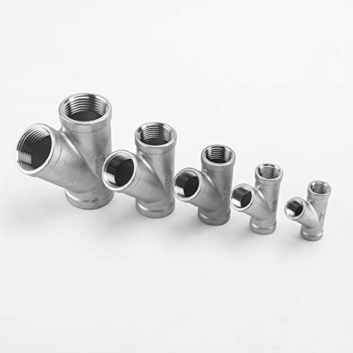 1PCS 304 Stainless Steel Y Shape 3 Ways Joint 1/4 3/8 1/2 3/4 1" 2" Female/Male Thread One Split Two Way Water Pipe Fittings(Y-Shape Female threa,2")