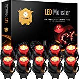 LED Monster T10 194 LED Light Bulb 168 LED Bulbs Bright Instrument Panel Gauge Cluster Dashboard LED Light Bulbs Set 10 T10 LED Bulbs with 10 Twist Lock Socket (Red)