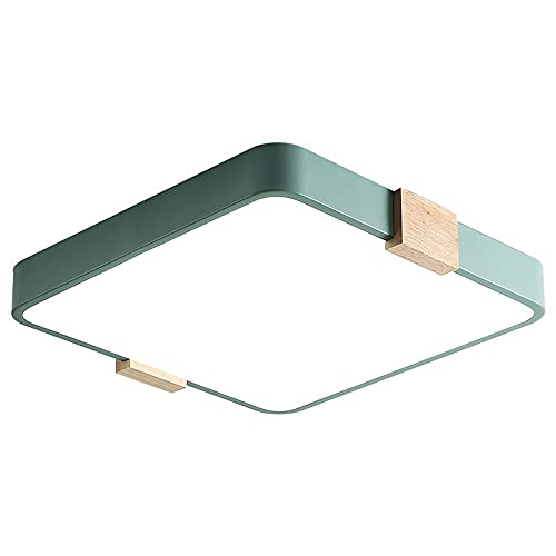 Plafond en Bois Rustique Éclairage Puissant 6000K Luminaire Carré