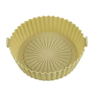 ELECTROPRIME Compatiable for Air Fryer Special High Temperature Oil Absorption Silicone Pad, Colour: Large Mustard Yellow