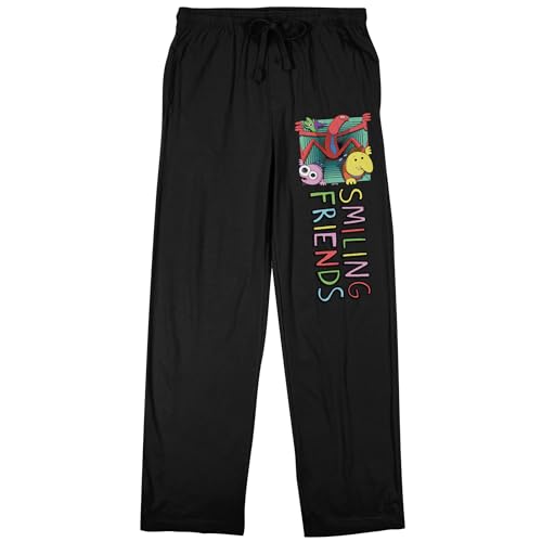 Bioworld Smiling Friends Black Sleep Pajama Pants