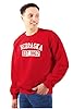 Classic Teaze Vintage Nebraska Distressed Athletic Sweatshirt for Men or Women Red #3