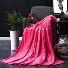Throw Size Blanket 50" x 60", Very Soft Cozy Warm, Soft Plush Fleece Portable Blanket, Lightweight Microfiber Solid Color Blanket, Machine Wash, Throw Blanket Hot Pink Color