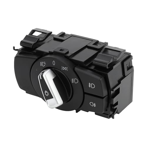A ABSOPRO Headlight Switch No.61319169404 Fog Light Control Switch for BMW 325i 335i 2008-2011 Plastic Black
