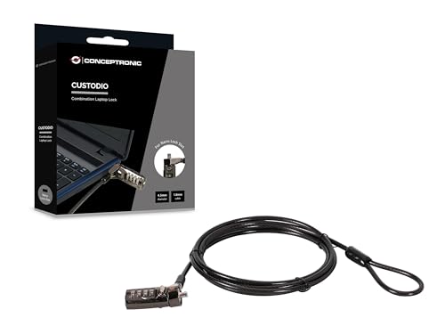Cadenas à Combinaison pour Ordinateur Portable 1,8 m Antivol PC Conceptronic