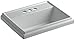 Tresham Rectangular Drop-In Bathroom Sink with 4" Centerset Faucet Holes Finish: Ice Grey