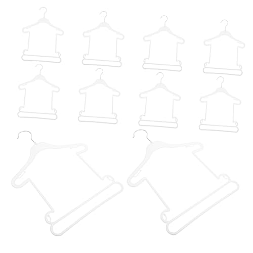 Garneck 10pcs Baby Coat Hangers Space-Saving Plastic Boys and Girls Hangers Newborn to Children Laundry Drying Rack for Baby Clothes