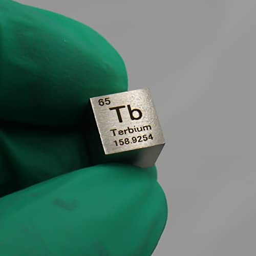 Terbium de qualité laboratoire à plus de 99,9% cube de densité pure