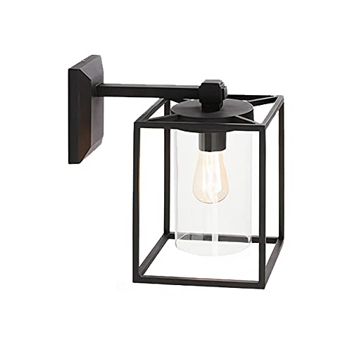 Sovil Domus E27 Rectangular Wall Lamp in Aluminum for Outdoor - Nero