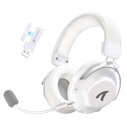 Cascos Gaming ATTACK SHARK L50PRO Blanco que eliminan los cables molestos con 64 horas de uso