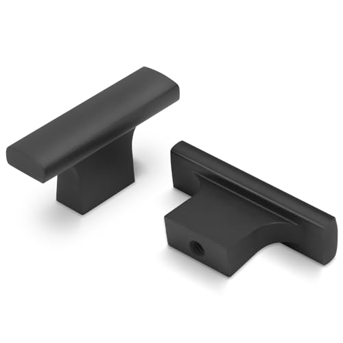 SUNCN マットブラック キッチンキャビネットノブ ブラック 引き出しノブ キッチンハードウェア 食器棚 10個パック