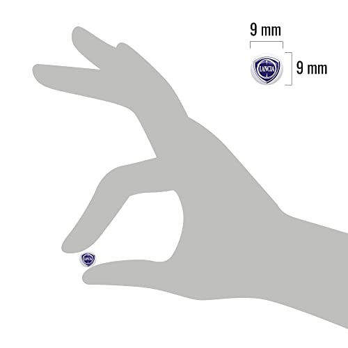 Lancia 21254 Adesivi 3D Ufficiali Logo 9 mm, 4