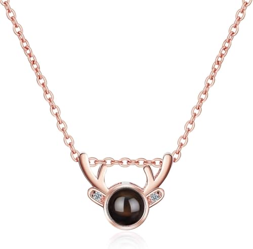 Cadeau bijoux de Noël unique - Collier en bois Je t'aime pour filles et femmes