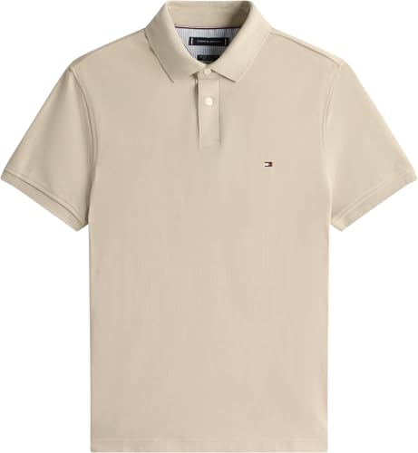 Tommy Hilfiger Herren Poloshirt Kurzarm 1985 Regular Fit, Beige (Sandalwood), S – Ansicht 6