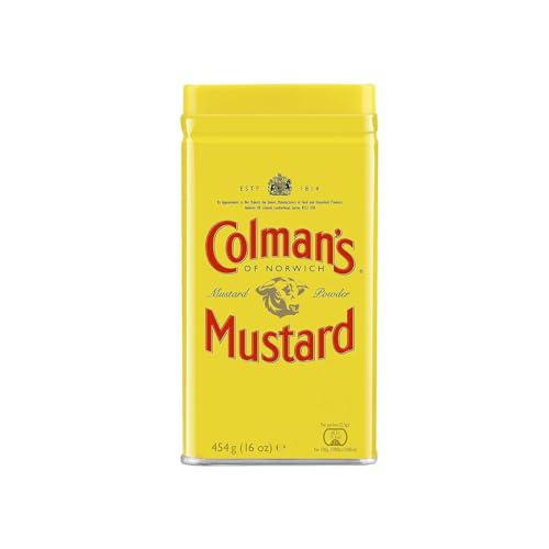 Colman's moutarde anglaise originale en poudre, Farine de moutarde anglaise superfine et vegane sans additifs artificiels (1 Pièce (1 x 454g))