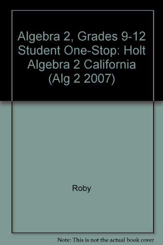 Holt Algebra 2: Student One-Stop CD-ROM Algebra 2 2008