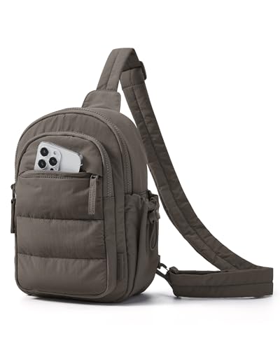 Image of BAGSMART Small Sling Bag for Women, Puffer Crossbody Bag Purses Hobo Handbag Fanny Packs for Travel Hiking