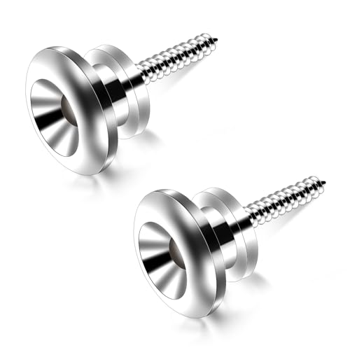 2 Pack Gitarrengurt Fixateur Metall Gitarrengurt Endknopf Schwarz...