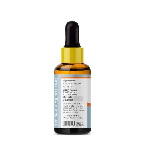 Image of PRZ Parsley Seed Essential Oil - Pure Natural Therapeutic Grade Oil for Skin Care & Hair Care, 15 ml