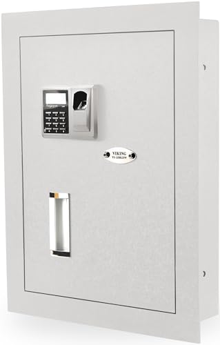 Viking Security Safe VS-52BLXW Heavy Duty Hidden in Wall Safe Biometric Fingerprint