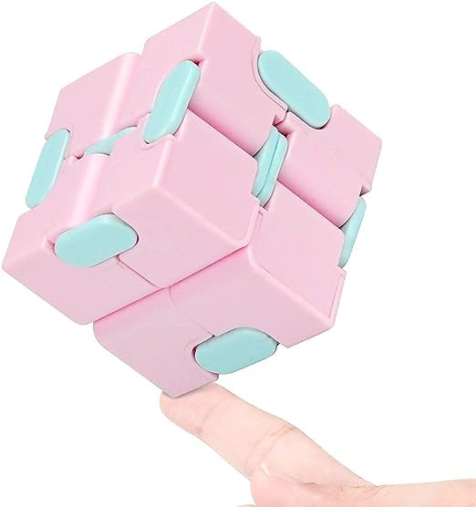 LISHER Buddy Infinity Cube Fidget Toy Stress Relieving Fidgeting Game for Kids and Adults,Cute Mini Unique Gadget for Anxiety Relief and Kill Time (Multicolor)-image-49