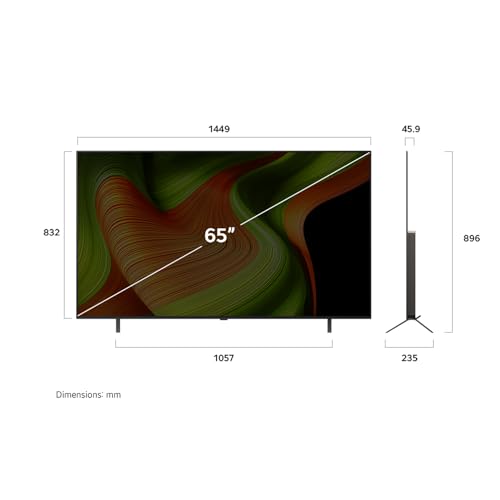 تلفزيون OLED ذكي 4K مع 120 هرتز بتقنية B5 وجهاز تحكم ماجيك بالذكاء الاصطناعي ونظام ويب او اس 25 يدعم تقنيات دولبي فيجن/ HDR10/ HLG/ دولبي اتموس من ال جي، OLED65B56LA، مقاس 65 بوصة، 2025