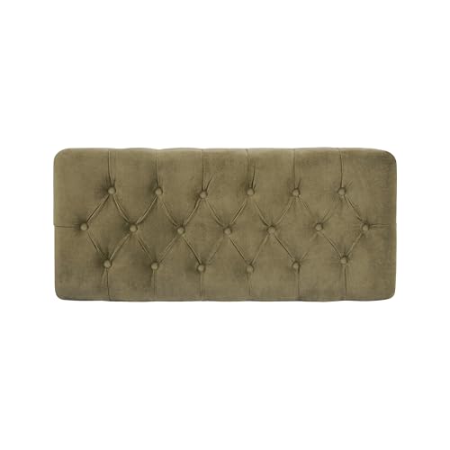 Image of HomePop 40 inch Ainsley Button Tufted Storage Bench - Light Sage Green Velvet
