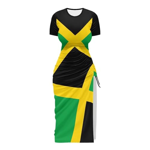 Image of Short Sleeve Dress for Women,Sexy Bodycon Dress,Plus Size Slit Dress,String Design s-4xl