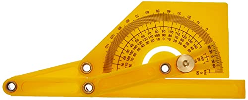 Western T-180 Transferidor de Ângulos 180° em Plástico, Amarelo