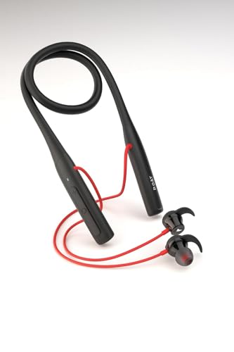 Image of KDM W1 Superb Wireless Neckband Bluetooth Earphones V5.4, 60 Hours Music, 65 Hours Talk Time, 8000+ Hrs Standby, 30 Min Charge, IPX6 Waterproof, ENC Mic, 4D Sound, 15m Range, Red