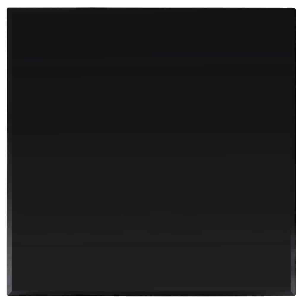 Szkło hartowane, czarne, 700 x 700 mm | Grubość 6 mm, powierzchnia ochronna, odpowiednia do stołów jadalnych i ogrodowych