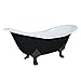 Kingston Brass VBTND7231NC5 Aqua Eden Clawfoot Tub, Black/White/Oil Rubbed Bronze